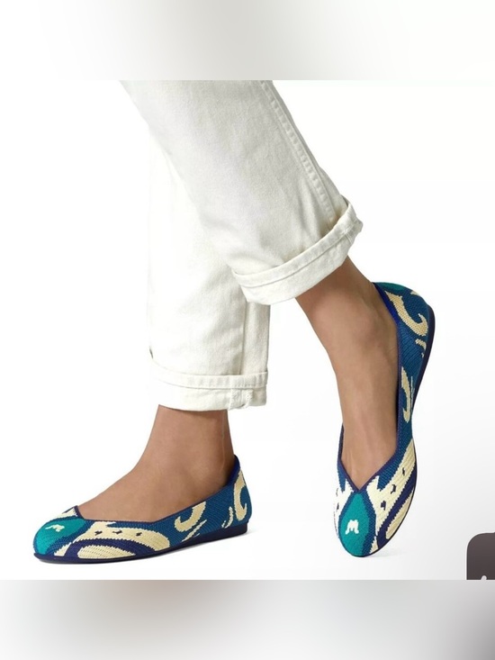 Rothy's Shoes - 🌟RARE🌟The Flat in Moroccan Blue Size 9.5 NWOT